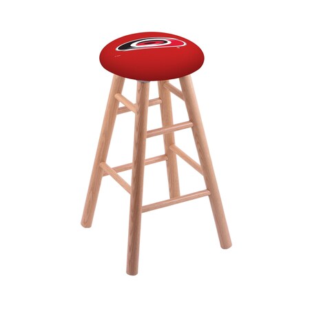 Oak Counter Stool,Natural Finish,Carolina Hurricanes Seat